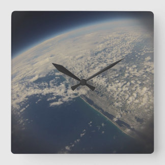 Ruimtetijd! Mooi Afbeelding van de kust van Florid Vierkante Klok