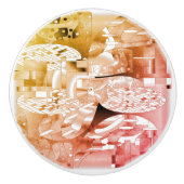 ruimtetijdpatroon keramische knop (Voorkant)