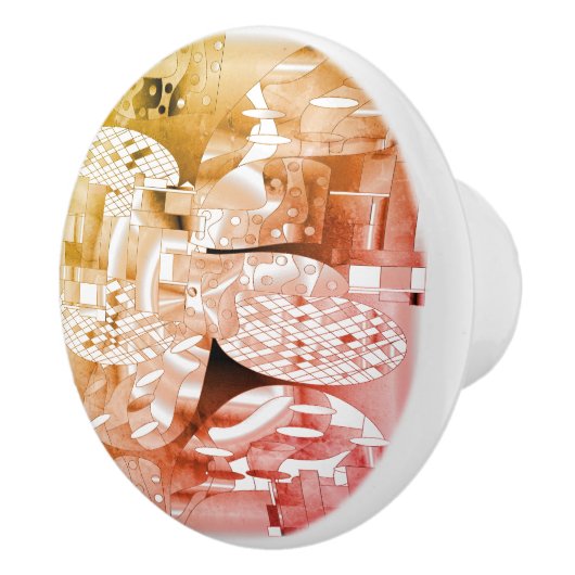 ruimtetijdpatroon keramische knop (Rechts)