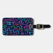 Ruimtetijdperk, Abstracte afdrukken Bagagelabel (Voorkant horizontaal)