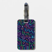 Ruimtetijdperk, Abstracte afdrukken Bagagelabel (Achterkant verticaal)