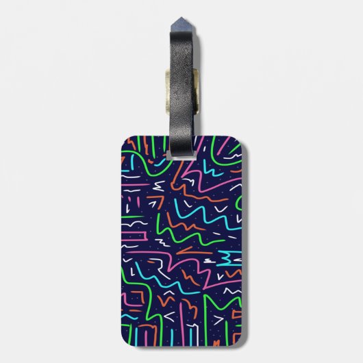 Ruimtetijdperk, Abstracte afdrukken Bagagelabel (Achterkant verticaal)