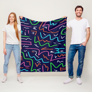 Ruimtetijdperk, Abstracte afdrukken Fleece Deken