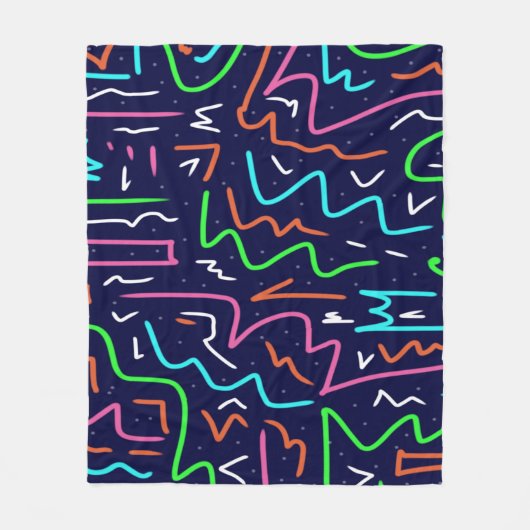 Ruimtetijdperk, Abstracte afdrukken Fleece Deken (Voorkant)