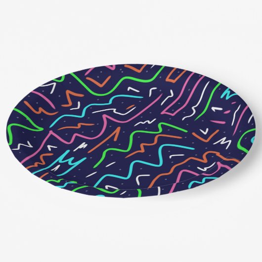 Ruimtetijdperk, Abstracte afdrukken Papieren Bordje (Gekanteld)