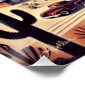 Ruimtetijdperk Alien Desert Invasion Fantasy Art Perfect Poster (Hoek)