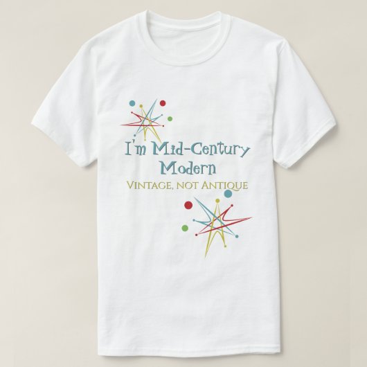 Ruimtetijdperk Atomic Retro Mid-Century Modern T-shirt (Design voorkant)