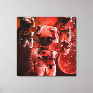 RUIMTETIJDPERK EN TIJDZONE RODE PLANEET CANVAS AFDRUK