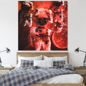 RUIMTETIJDPERK EN TIJDZONE RODE PLANEET CANVAS AFDRUK (Insitu (Slaapkamer))