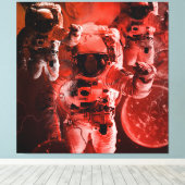 RUIMTETIJDPERK EN TIJDZONE RODE PLANEET CANVAS AFDRUK (Insitu (Houten vloer))