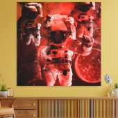 RUIMTETIJDPERK EN TIJDZONE RODE PLANEET CANVAS AFDRUK (Insitu (Woonkamer))