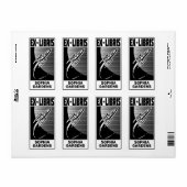 Ruimtetijdperk Ex libris Etiket (Full Sheet)