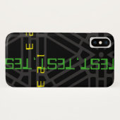 Ruimtetijdperk: futuristisch testpatroonontwerp Case-Mate iPhone case (Achterkant (horizontaal))