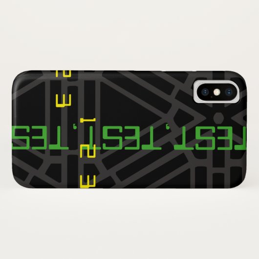 Ruimtetijdperk: futuristisch testpatroonontwerp Case-Mate iPhone case (Achterkant (horizontaal))