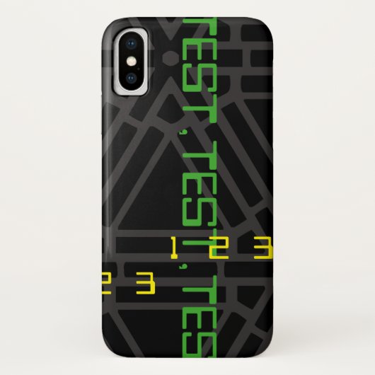 Ruimtetijdperk: futuristisch testpatroonontwerp Case-Mate iPhone case (Achterkant)