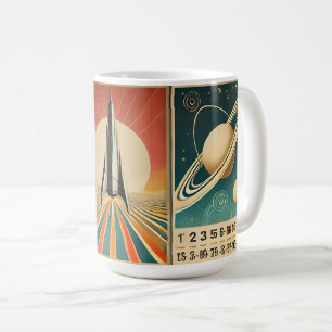Ruimtetijdperk Kunst Ruimtetijd Kalender Koffiemok