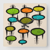 Ruimtetijdperk midden-centraalklok vierkante klok (Voorkant)