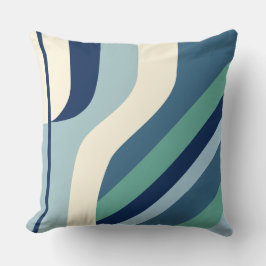Ruimtetijdperk Stripe Blues Kussen