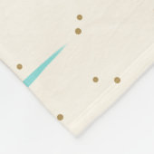 Ruimtetijdperk Turquoise Starbursts Fleece Blanket (Hoek)