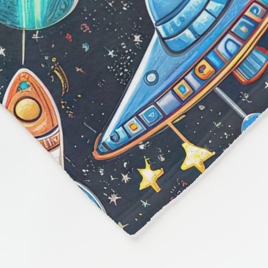 Ruimtetype Fleece Deken (Hoek)