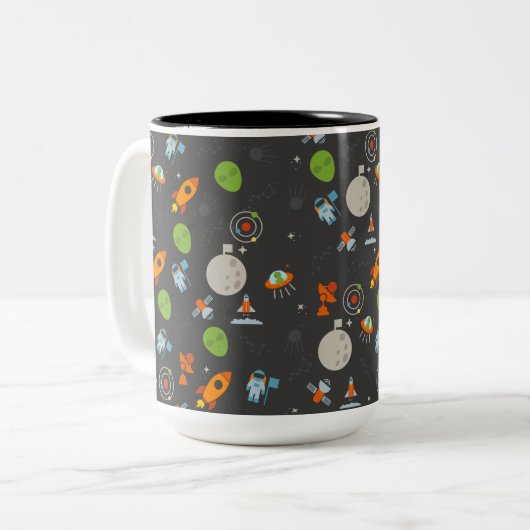 Ruimtetype Tweekleurige Koffiemok (Voorkant links)