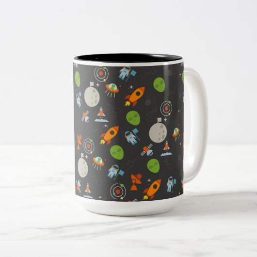 Ruimtetype Tweekleurige Koffiemok (Voorkant rechts)