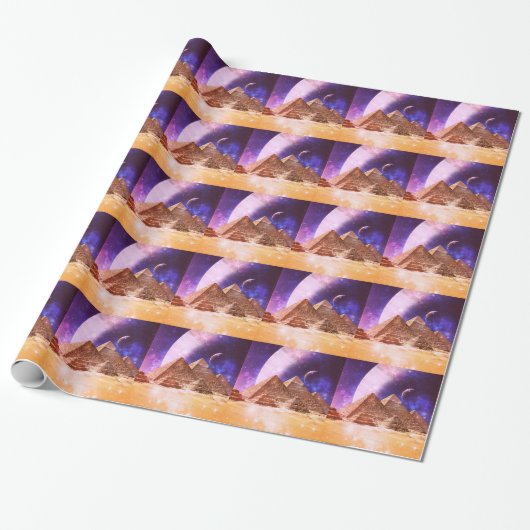 Ruimtetyramiden Cadeaupapier (Uitgerold)