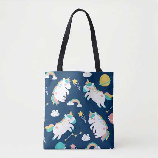 Ruimteunicorns Tote Bag (Voorkant)
