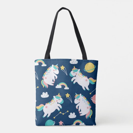 Ruimteunicorns Tote Bag (Achterkant)