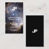 Ruimteuniverse natuurwetenschappen monogrammed Pla Visitekaartje (Voorkant / Achterkant)