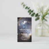Ruimteuniverse natuurwetenschappen monogrammed Pla Visitekaartje (Staand voorkant)