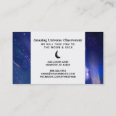 ** Ruimteuniversum Asteroïden Kometen Kosmos Visitekaartje (Achterkant)