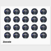 Ruimtevaarder 1e verjaardag ronde sticker (Vel)