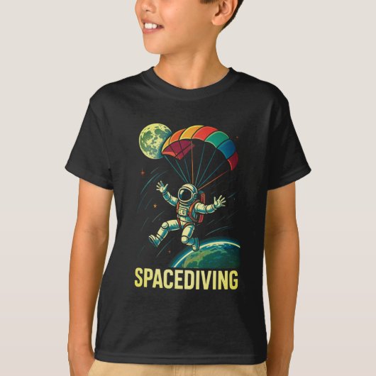 Ruimtevaarder Astronaut Skydiving T-shirt (Voorkant)
