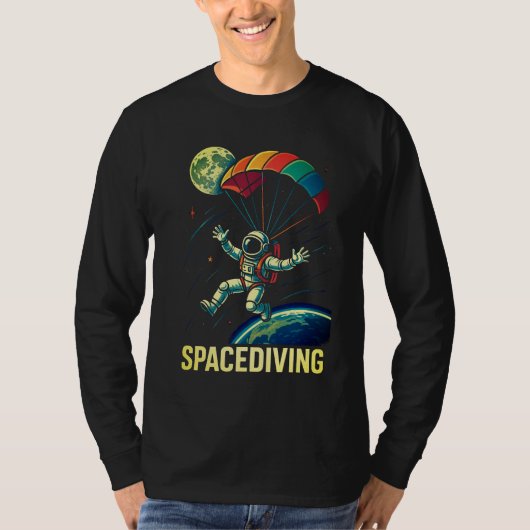 Ruimtevaarder Astronaut Skydiving T-shirt (Voorkant)