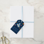 Ruimtevaarder Baby Shower Cadeaulabel (Met Touw)