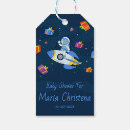 Ruimtevaarder Baby Shower Cadeaulabel