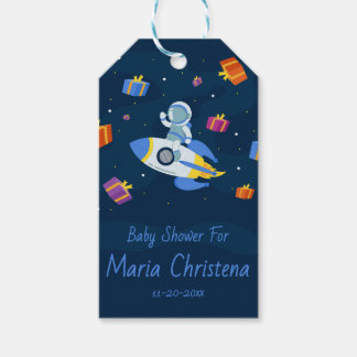 Ruimtevaarder Baby Shower Cadeaulabel