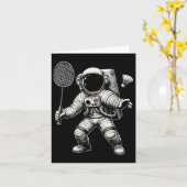 Ruimtevaarder Badminton Player Shuttle Sport Kaart (Gele Bloem)