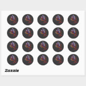 Ruimtevaarder Biker Ronde Sticker (Vel)