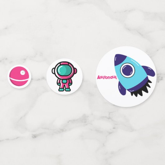 Ruimtevaarder confetti (Achterkanten)