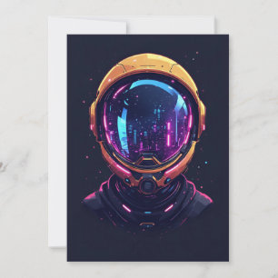 Ruimtevaarder Cyberpunk Mecha Neon Ruimte Bescherm Kaart