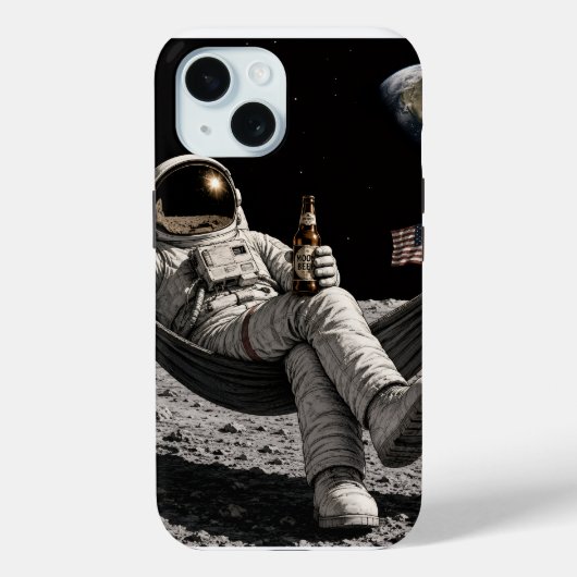 Ruimtevaarder die bier drinkt Case-Mate iPhone case (Achterkant)