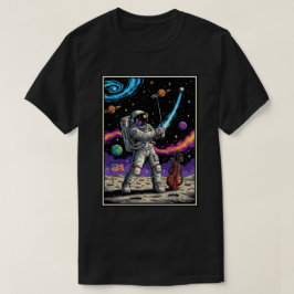 Ruimtevaarder die golf speelt t-shirt