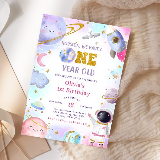 Ruimtevaarder eerste reis rond de zon verjaardag kaart