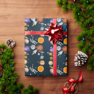 Ruimtevaarder Eerste Verjaardagsfeestje Cadeaupapier