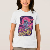 Ruimtevaarder Fietsavontuur Jeugd Tri-Blend Shirt (Voorkant)