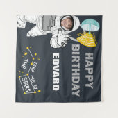 Ruimtevaarder Foto Fijne Verjaardag Wandkleed (Voorkant (horizontaal))