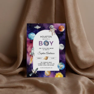 Ruimtevaarder Houston We Hebben Een Jongen Baby Sh Kaart