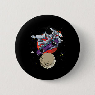 Ruimtevaarder Hoverboard Schaatsrijder Skateboard Ronde Button 5,7 Cm